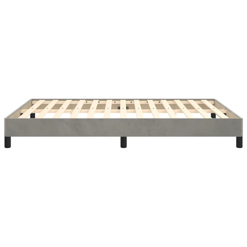 Giroletto senza Materasso-Struttura Letto Grigio Chiaro 140x200 cm Velluto 539631
