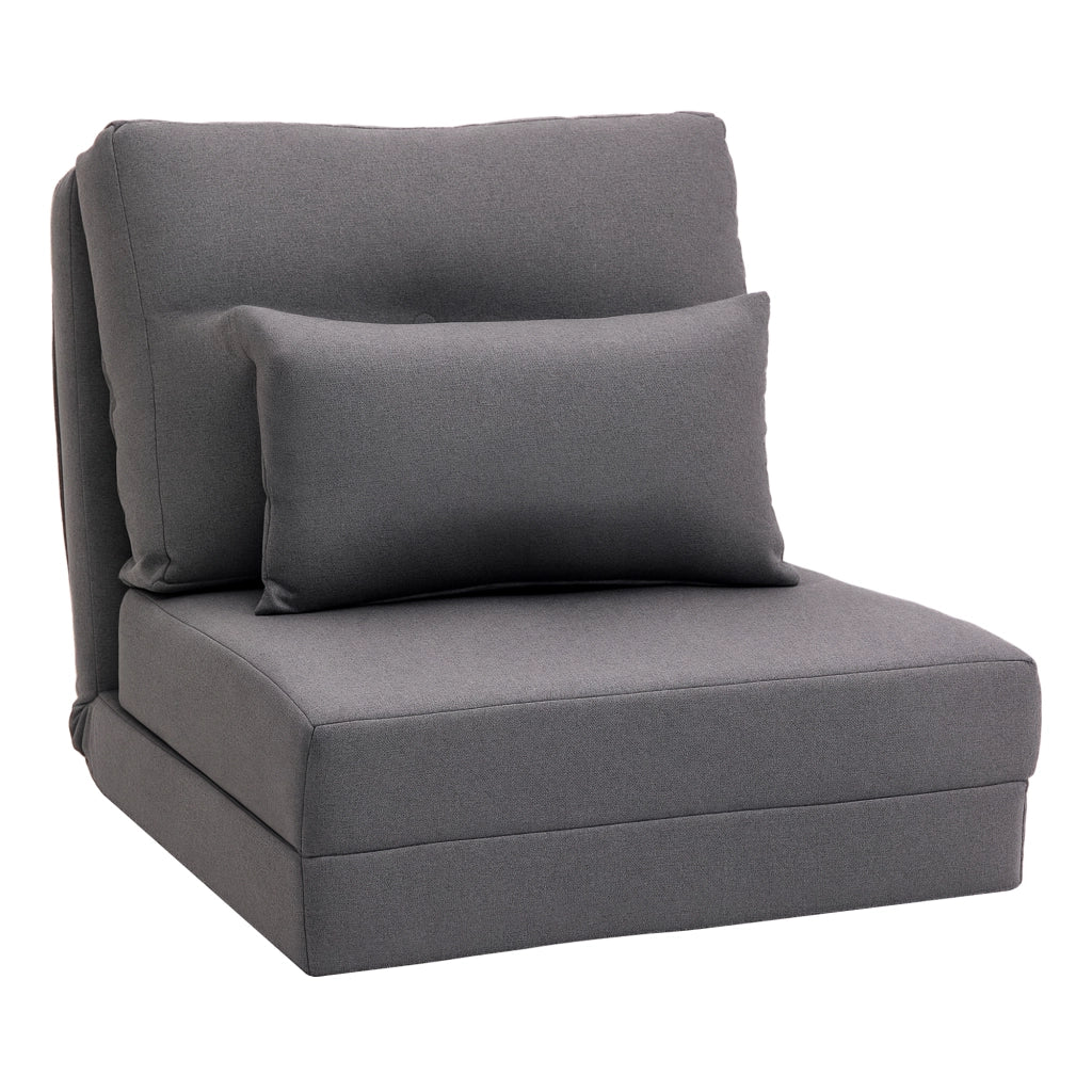 Divano letto con materasso ¨C zephmum ¨C Grigio scuro 60x80x56 cm