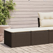 Set Divano Giardino 4 pz con Cuscini-Sofa da Giardino-Divanetto da esterno Marrone Polyrattan Acacia 934129