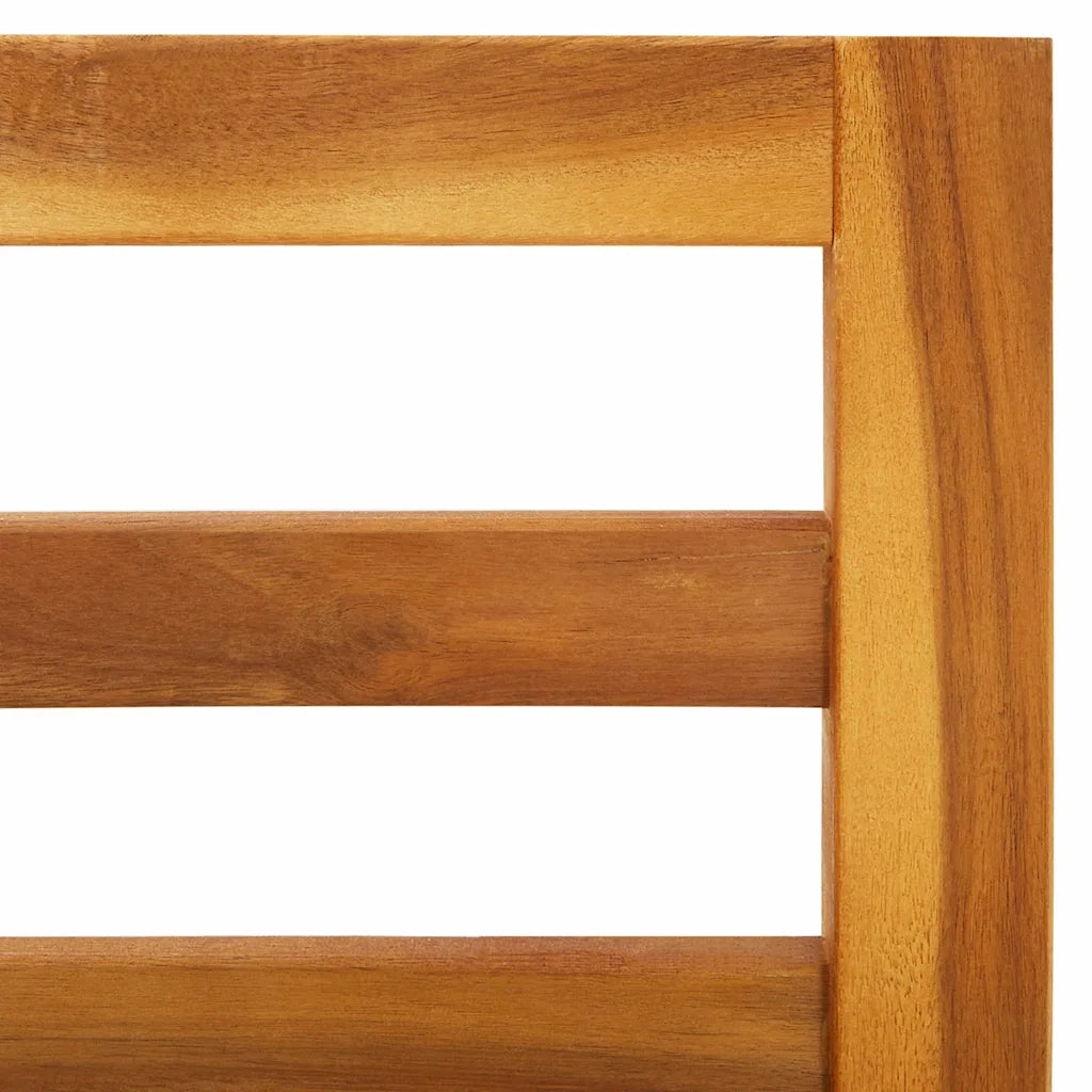 Sedia da patio-Sedia da Giardino con Cuscino Crema in Legno Massello di Acacia 350354