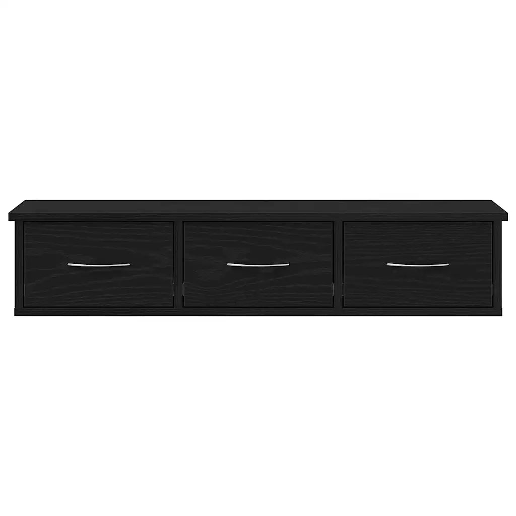 Armadietto a Muro | Mobile a Parete Rovere Nero 88x26x18,5 cm in Truciolato