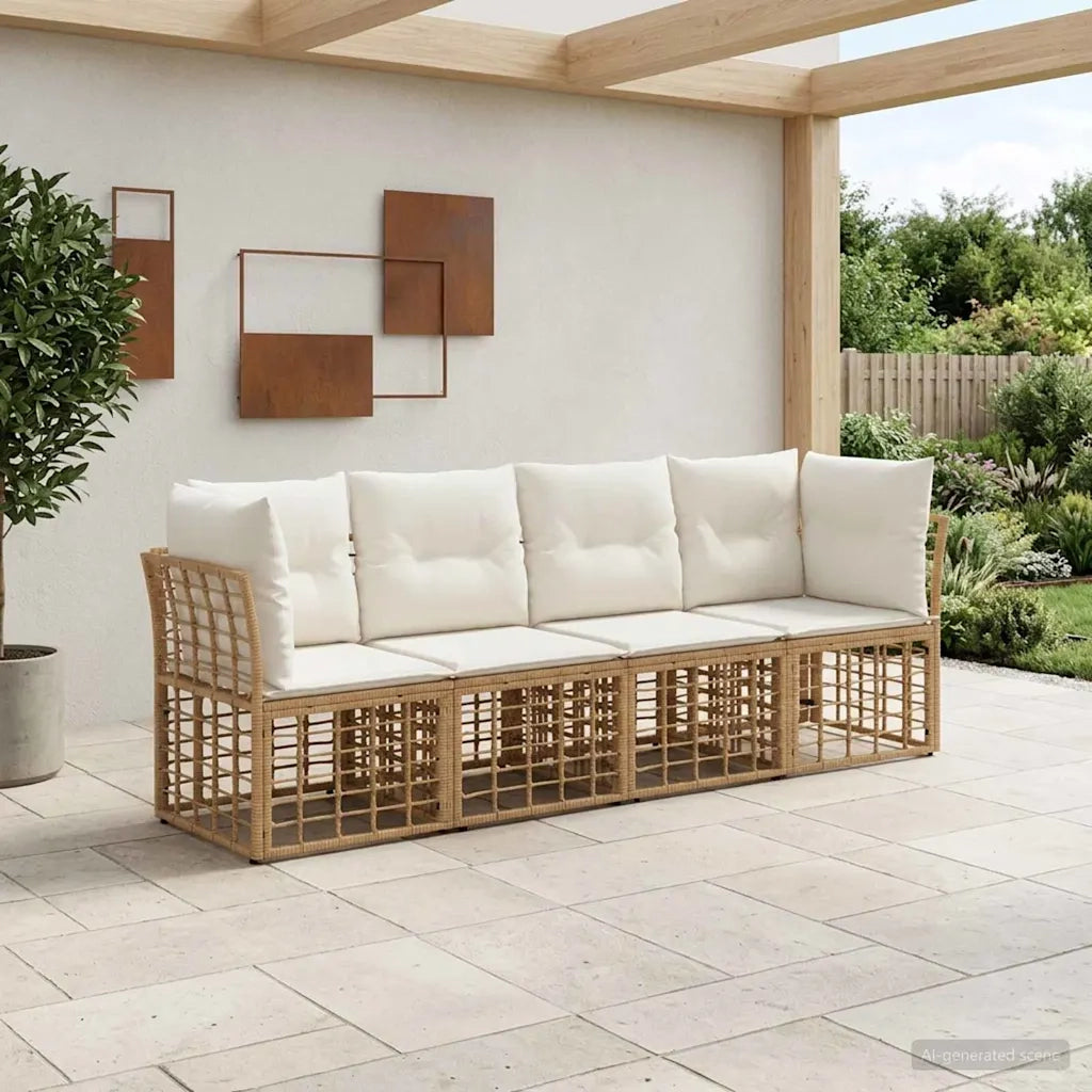 Set di divani da esterno | Set Salotto da Giardino Naturale Poliestere