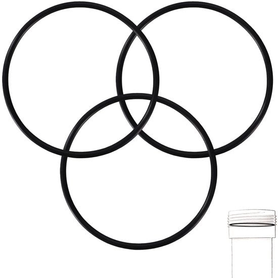 3 Set di O-Ring di Sostituzione per Filtro d'Acqua - 8,9 cm O-Ring in Gomma