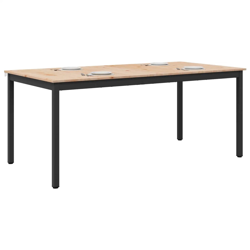 Tavolo da pranzo Naturale 180 x 90 x 75 cm Pino massello 892793