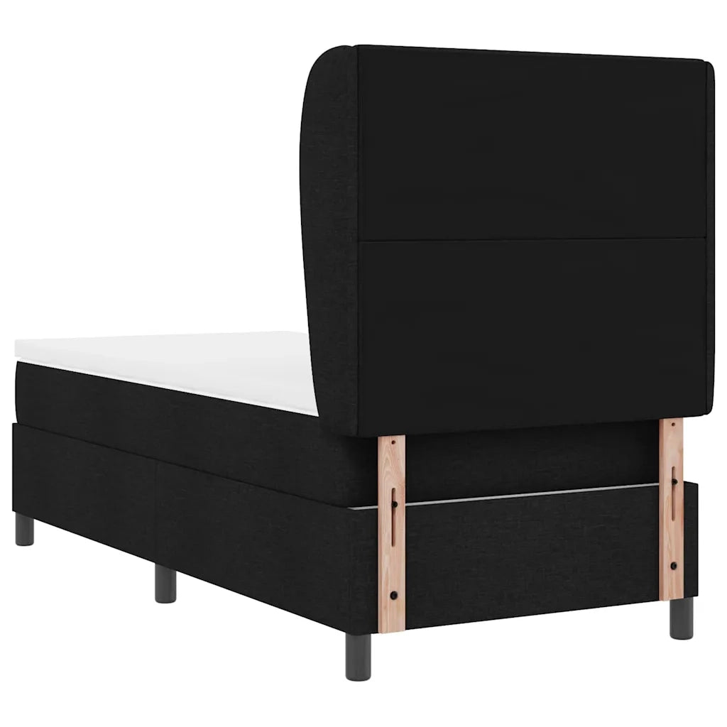 Letto a molle con materasso Nero 80 x 200 cm Tessuto 3340531