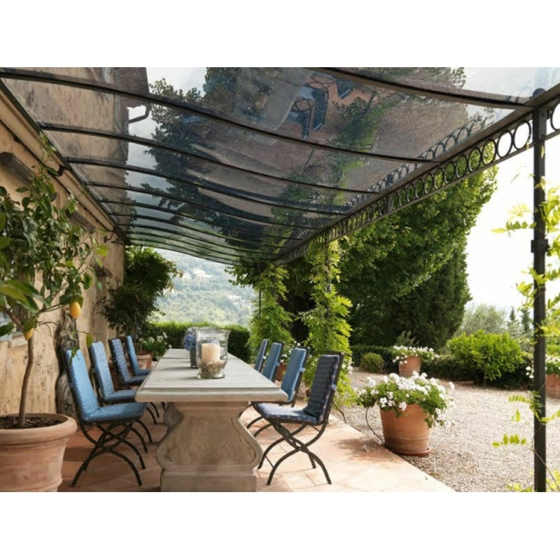 Telo PVC MICROFORATO Ombreggiante Bianco | Telone Occhiellato Ogni 50CM 350g/mq | Copertura Esterna | 3x6m | Resistente Multiuso