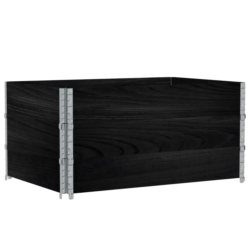 Fioriera da Giardino Nera 120x80 cm Legno Massello di Pino 3295424
