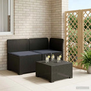 Divano da esterno-Divano da Giardino a 2 Posti con Cuscini Aspetto Rattan PP 524256
