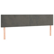 Testiera | Testata Grigio Scuro 200x5x78/88 cm in Velluto