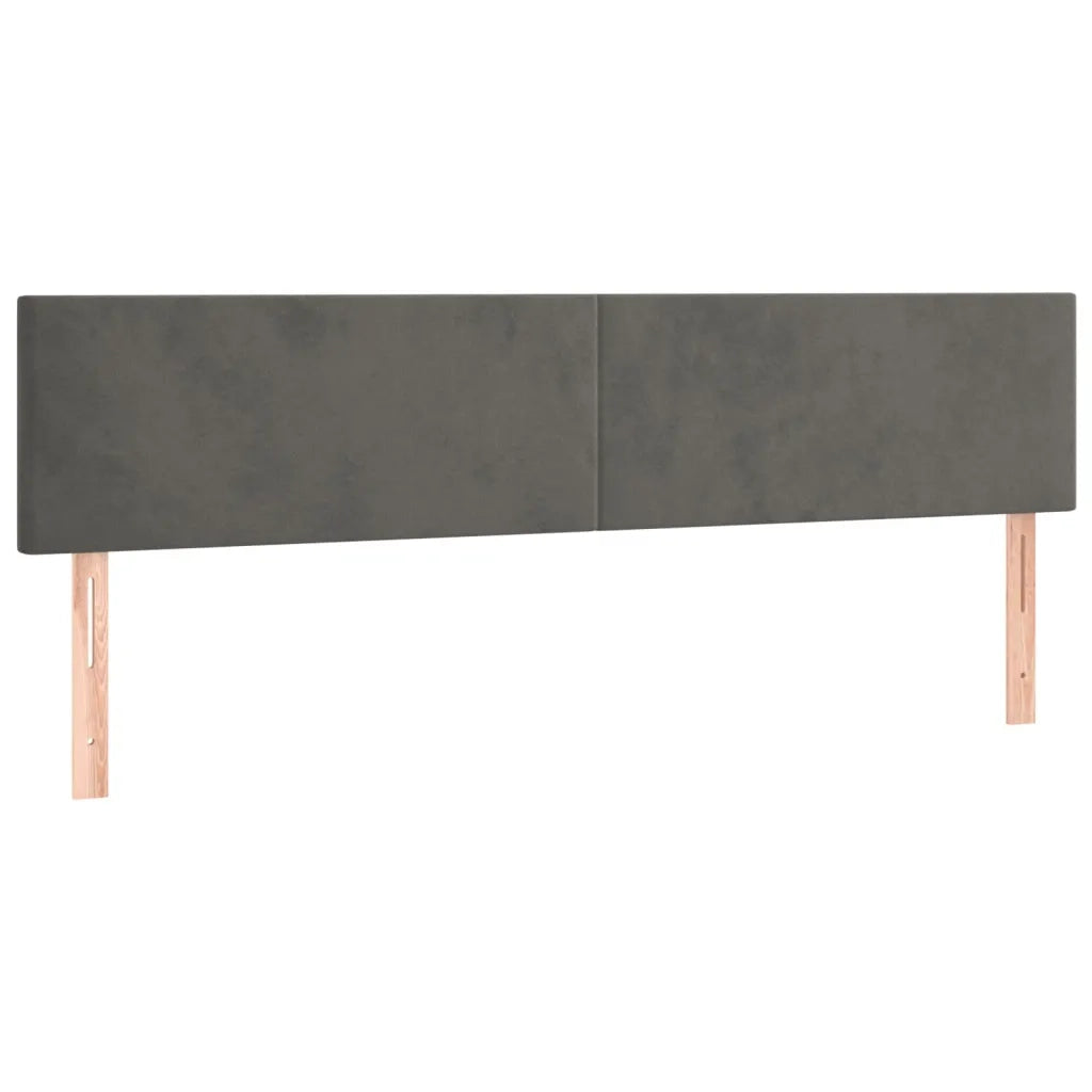 Testiera | Testata Grigio Scuro 200x5x78/88 cm in Velluto