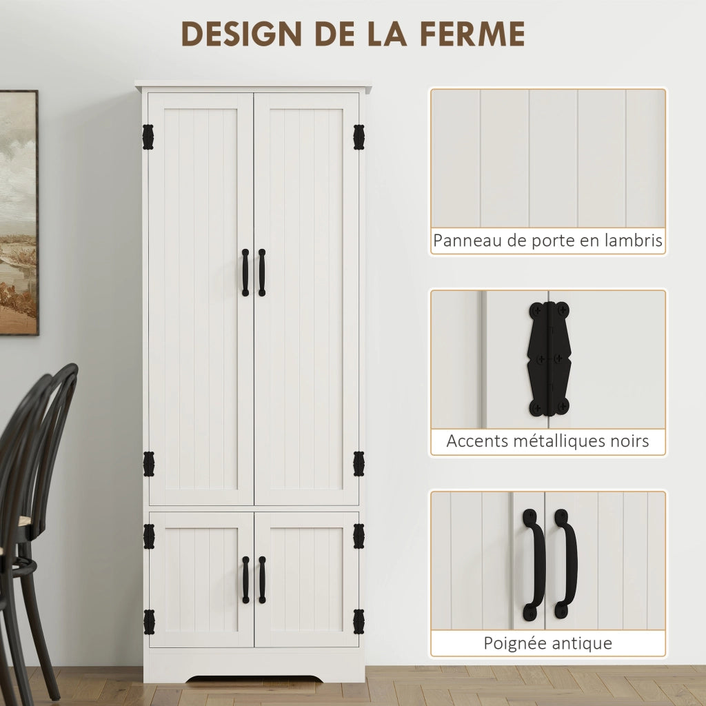 Mobile da cucina con ante e ripiani ¨C Xylo ¨C bianco MDF 2 ante 3 ripiani