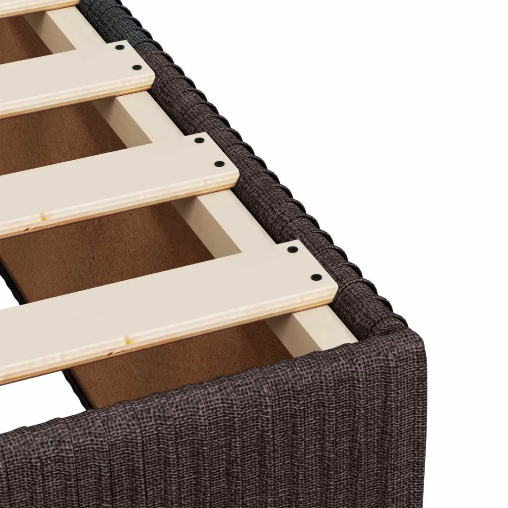 Letto box spring con materasso Marrone Scuro 140 x 190 cm 3454392