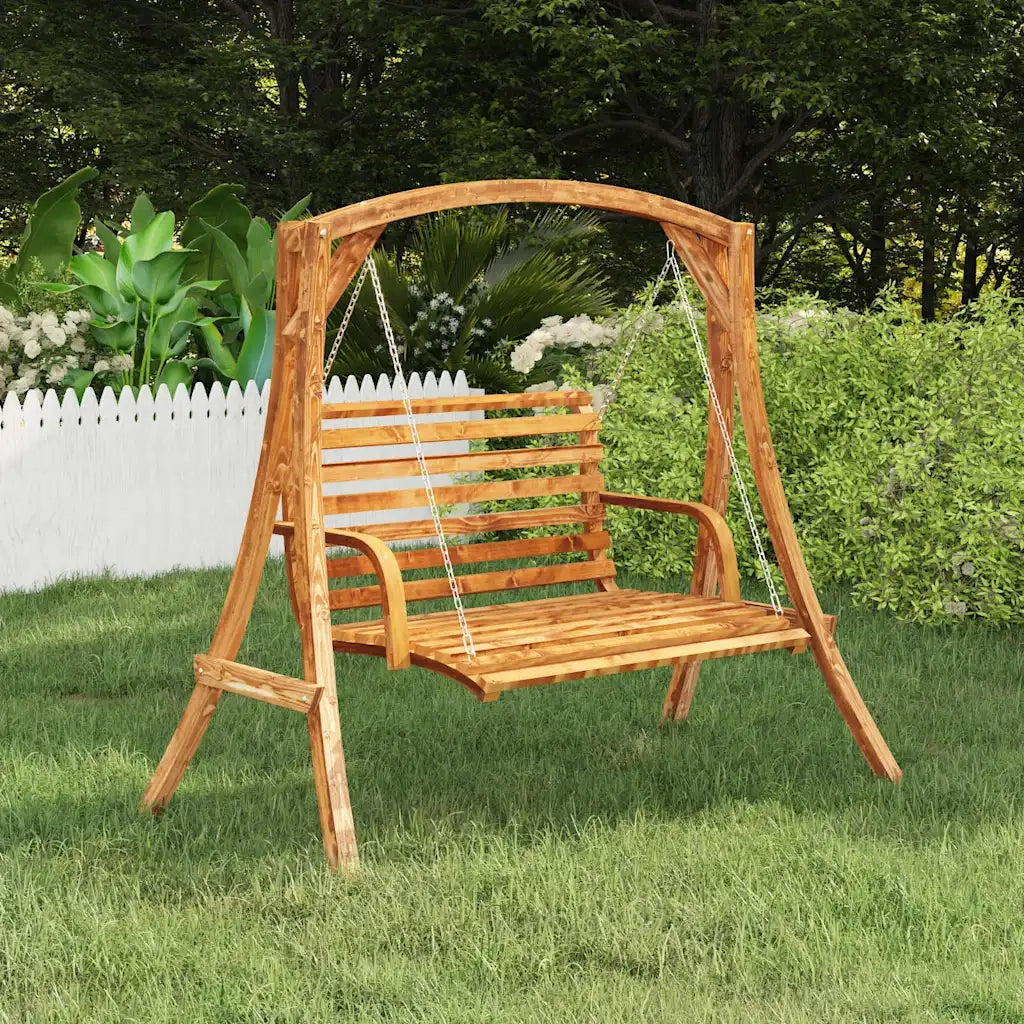 Altalena in Legno Ricurvo con Finitura in Teak 313934