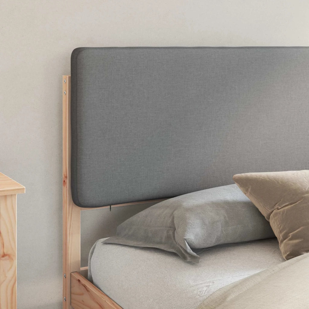Letto con Testiera Rivestita Grigio chiaro 180 x 200 cm 877889