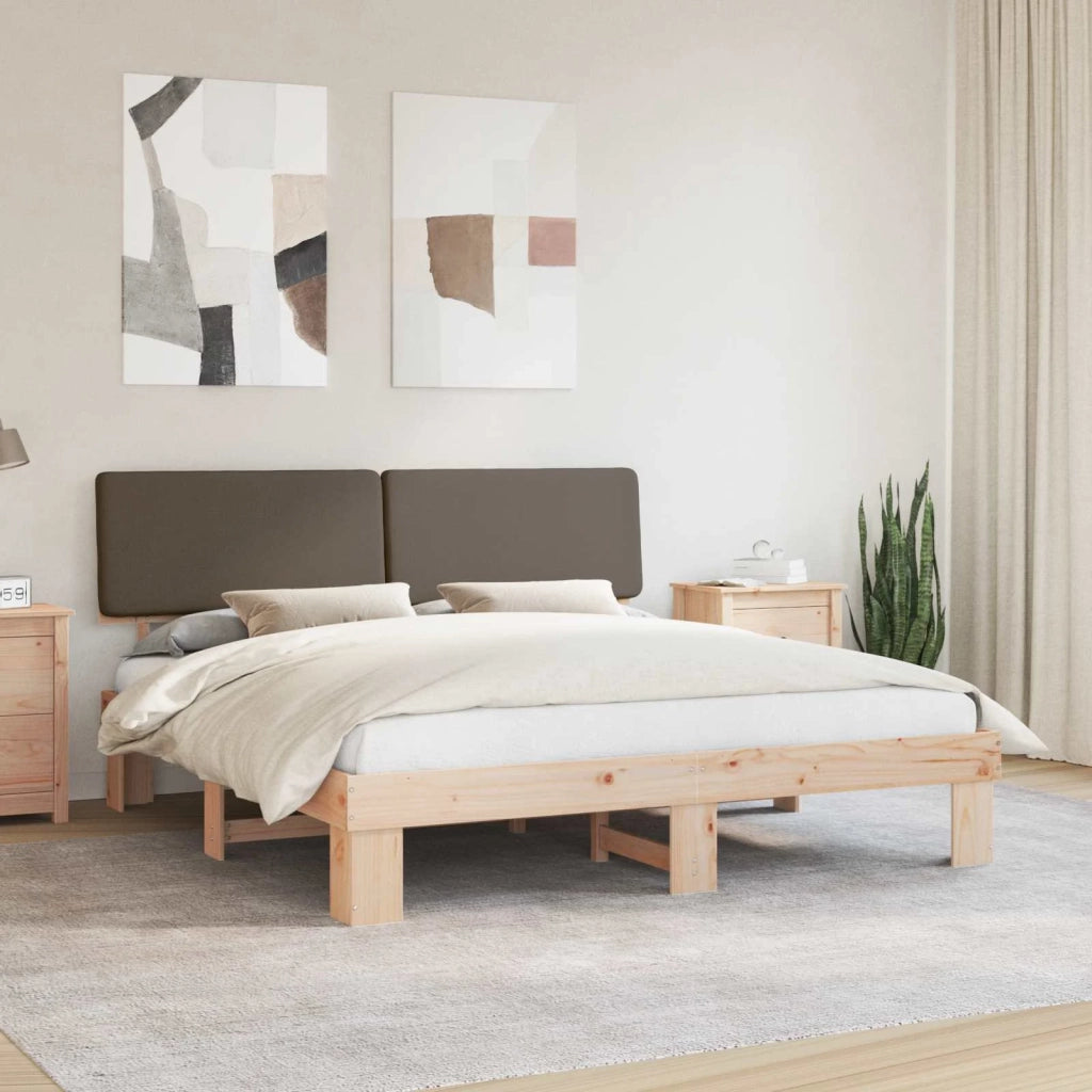 Letto con Testiera Rivestita Talpa 180 x 200 cm Pino massello