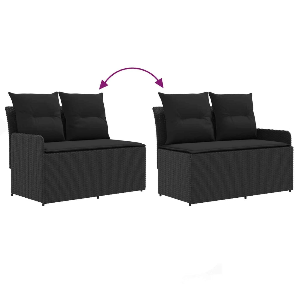 Sofa da giardino-Divano con braccioli da giardino con divano angolare 2 Pezzo 163101