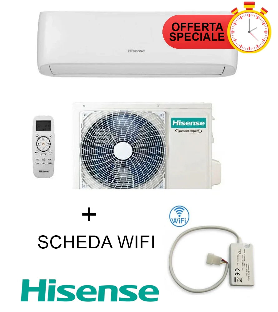 Climatizzatore  Hisense 18000 Btu + SCHEDA WIFI W4GX  Inverter Serie EASY SMART  CA50XS1AG + CA50XS1AW R-32 Wi-Fi Optional
