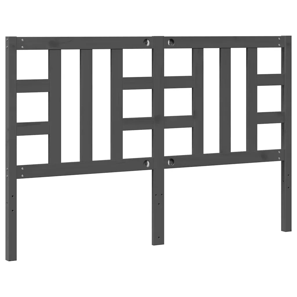 Testiera per Letto-Testata-Testiera Decorativa Grigia 166x4x100cm in Legno Massello di Pino 102754