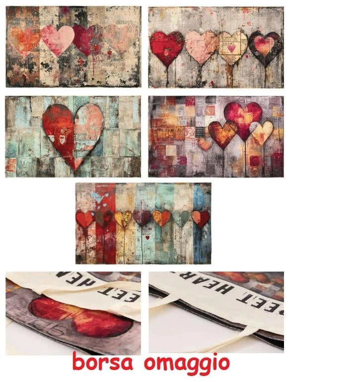 1 Pezzo Tappeto Zerbino Antiscivolo Digital + Borsa Omaggio 45 x 75 cm 5 Decori