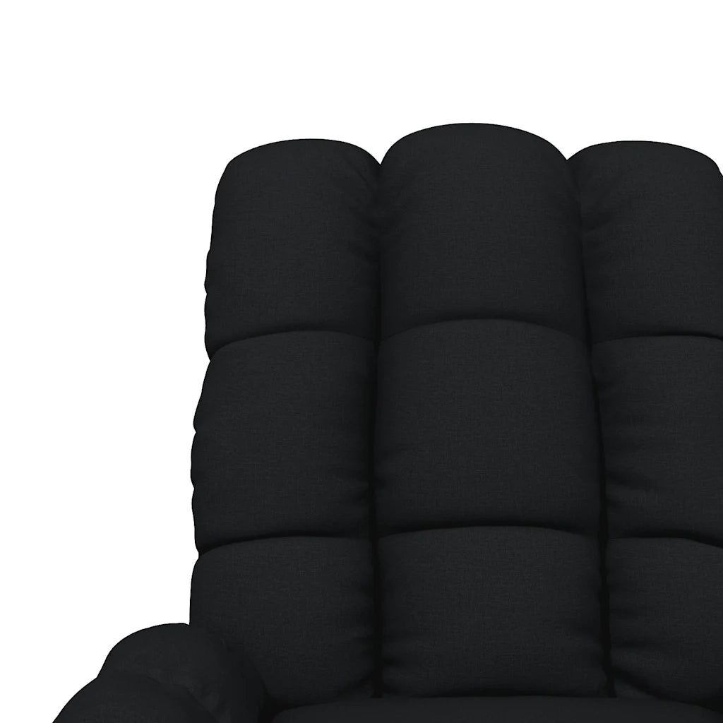 Poltrona Massaggiante Reclinabile Nera in Tessuto cod mxl 32146