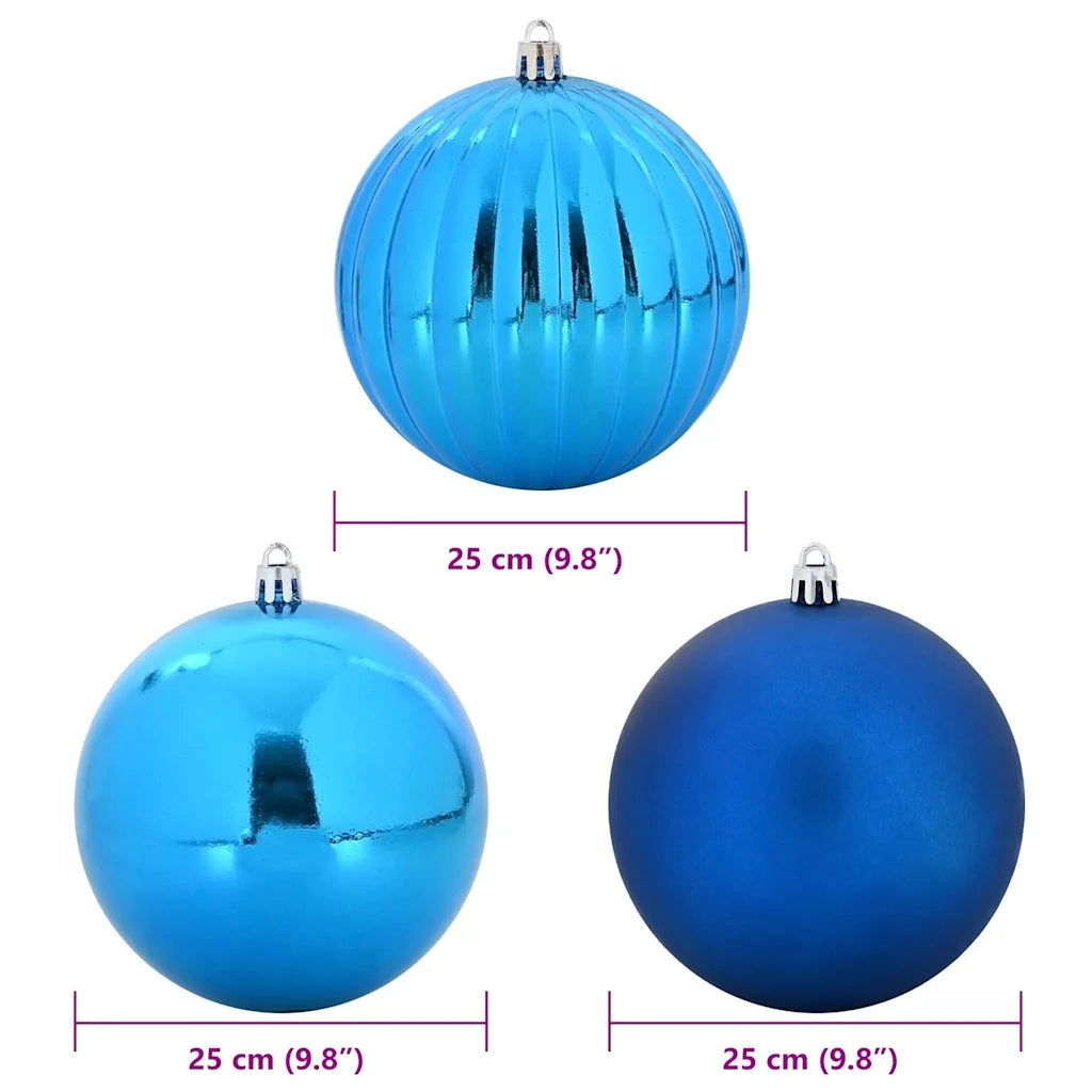 Set di Palline di Natale XXL 3 pcs Blu Plastica 42018884