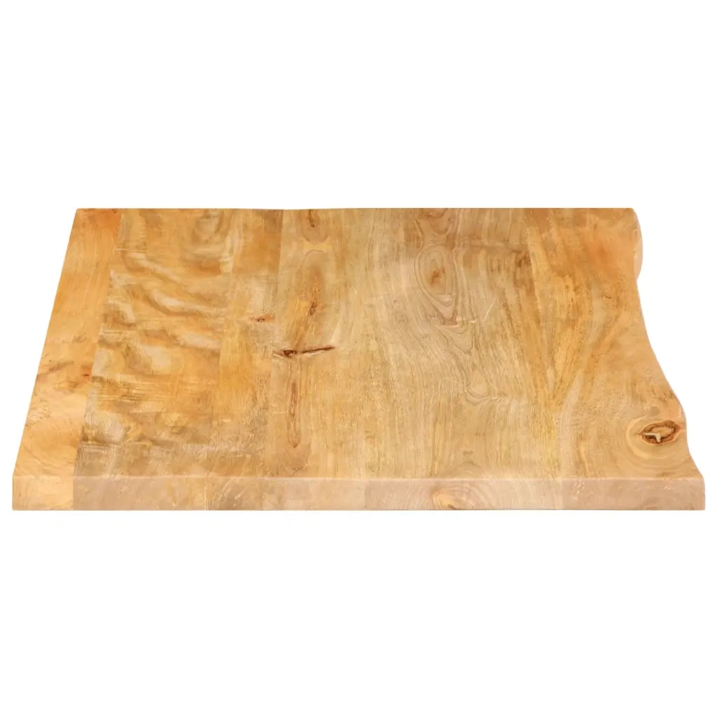 Piano Tavolo Bordi Vivi 80x60x2,5 cm in Legno Massello di Mango 370452