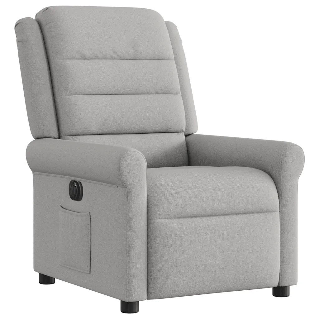 Poltrona Elettrica Reclinabile Grigio Nuvola in Tessuto 3303303