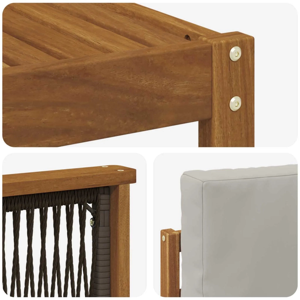 Set divani Legno di Acacia Massello 3384532