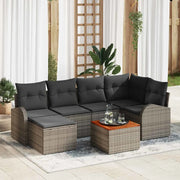 Set Divano da Giardino 7 pcs Grigio polyrattan 3356270