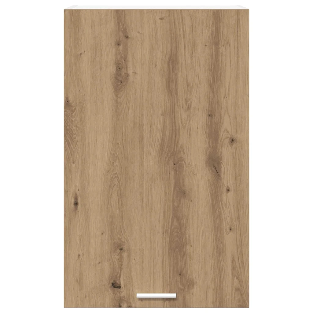 Mobiletto a parete moderno con efficiente spazio contenitivo 50 x 31 x 80 cm finitura rovere ingegnerizzato stile artigianale 02_0053312