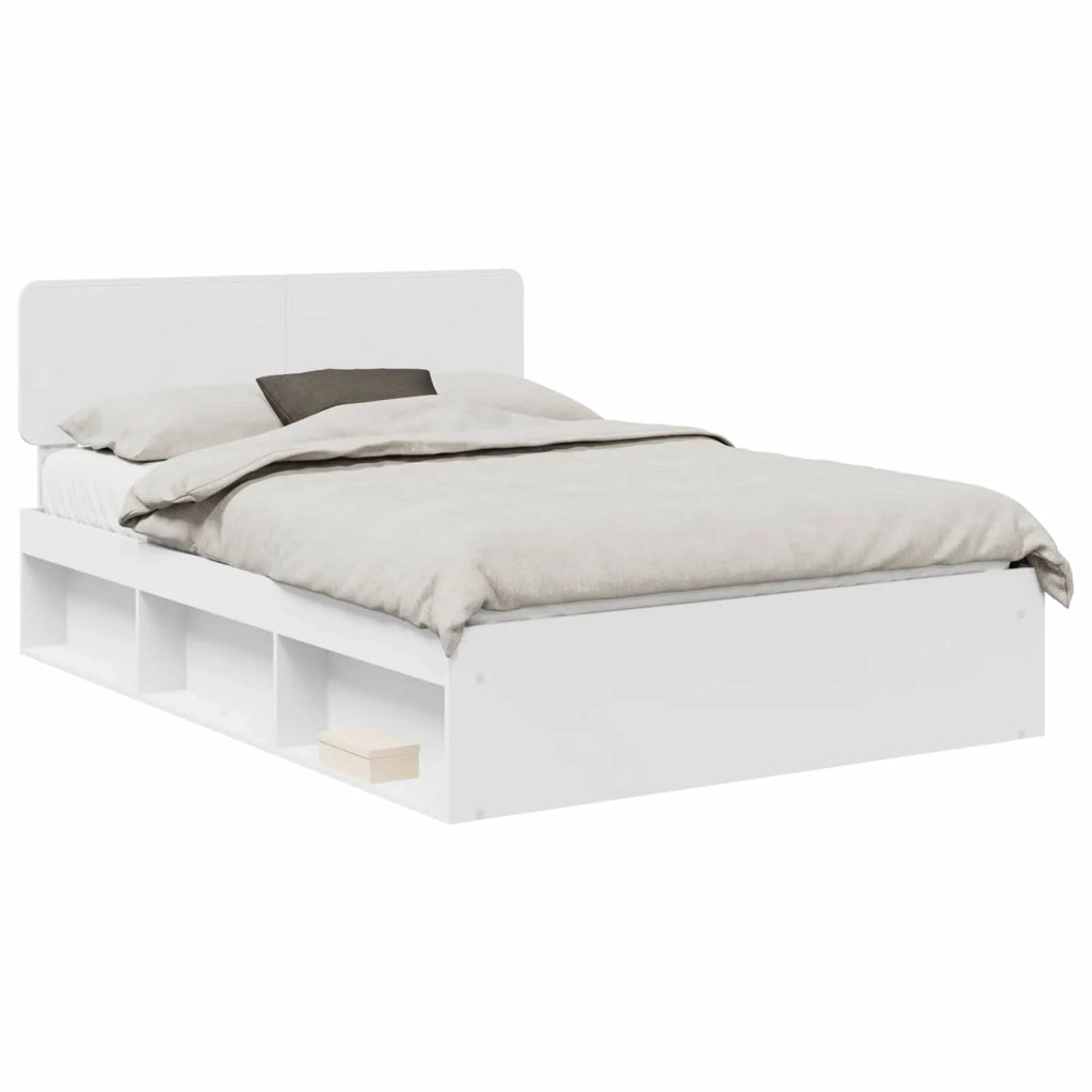 Struttura del letto-Giroletto-Rete del Letto Bianco 140 x 200 cm Pino massello 677527
