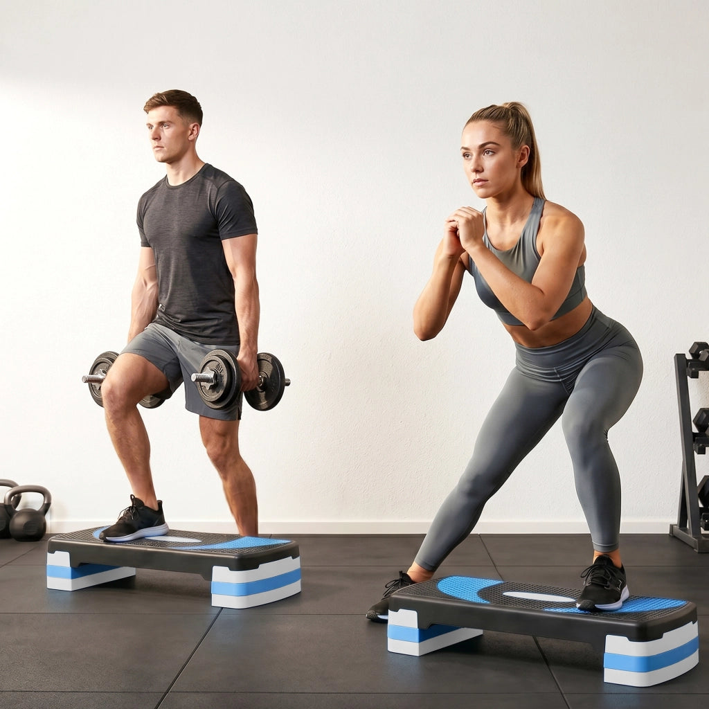 Stepper Fitness Regolabile ¨C Minimal ¨C Blu e Nero