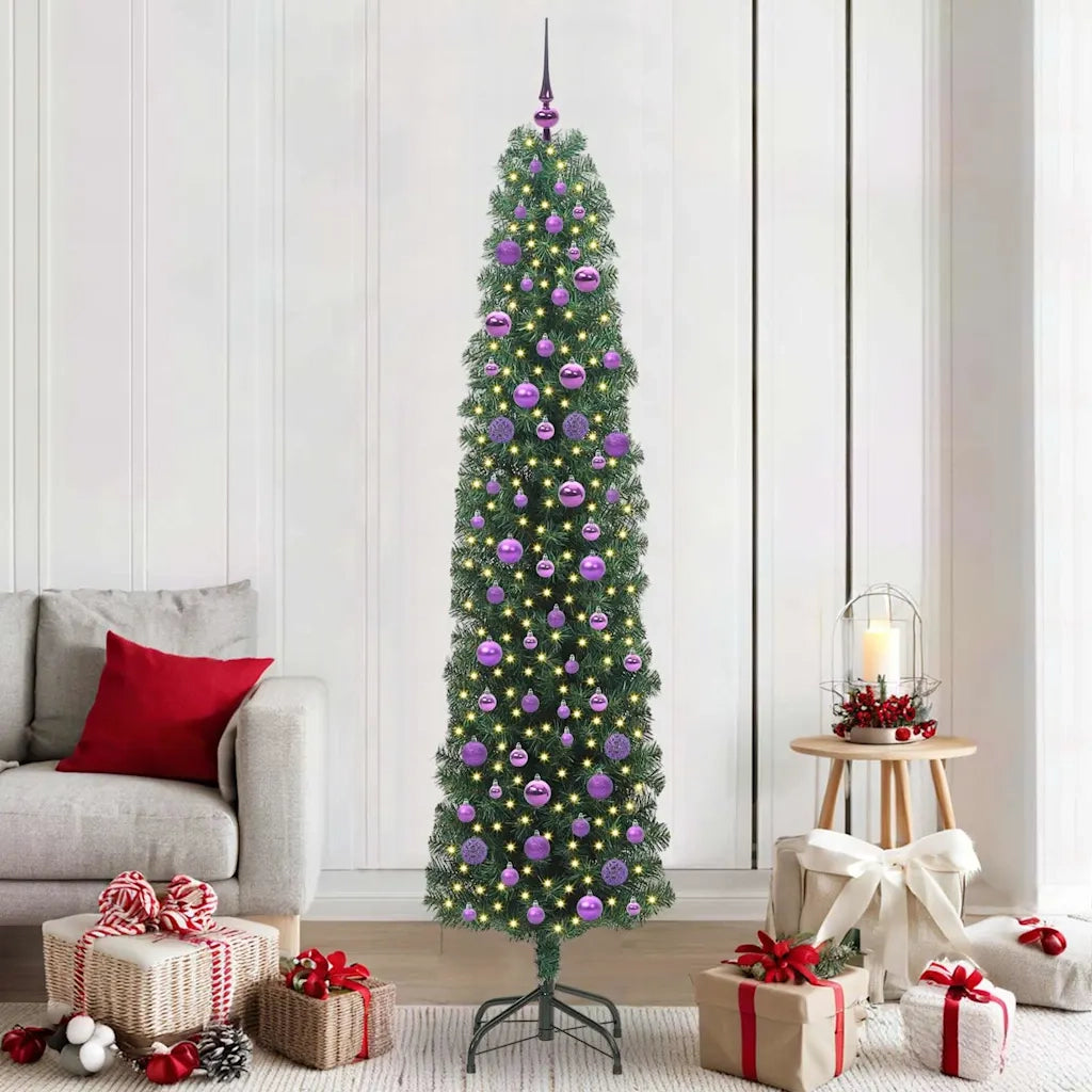 Albero di Natale artificiale con 300 LED Verde 210 cm 3394962