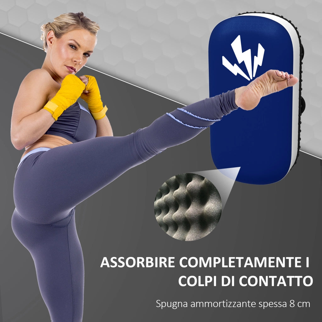 Pao Muay Thai Imbottito per Braccio ¨C Xylo ¨C PU e EPE con Cinghie, 38x20x18 cm, Blu