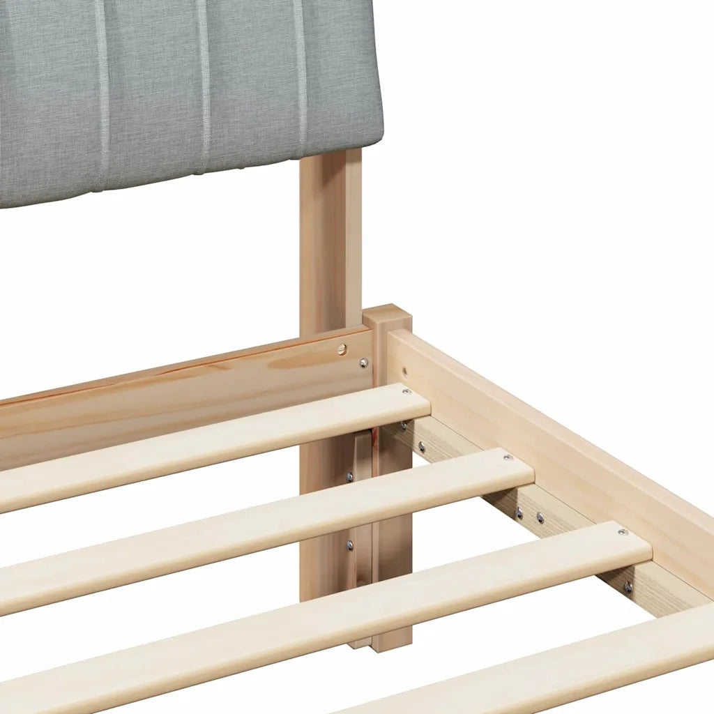 Letto singolo | Letto per adulti | Struttura del Letto Marrone e grigio chiaro 75 x 190 cm