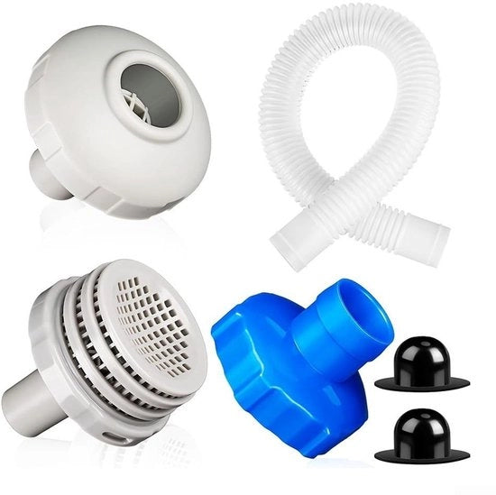 Kit di accessori per piscina - Adattatore per tubo di skimmer - Set completo per piscine in superficie - Come illustrato