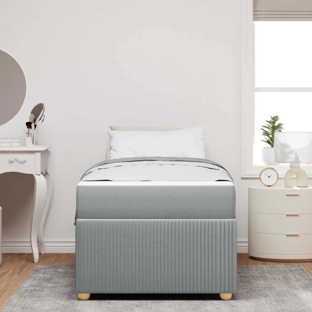 Struttura del letto Grigio chiaro 90 x 190 cm Tessuto