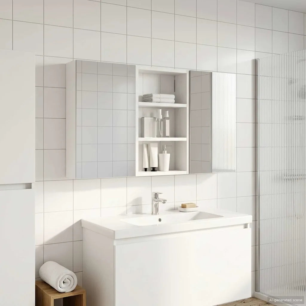 Set di Armadi da Bagno con lo scaffale 3 pcs 90 x 10,5 x 50 cm 3403664