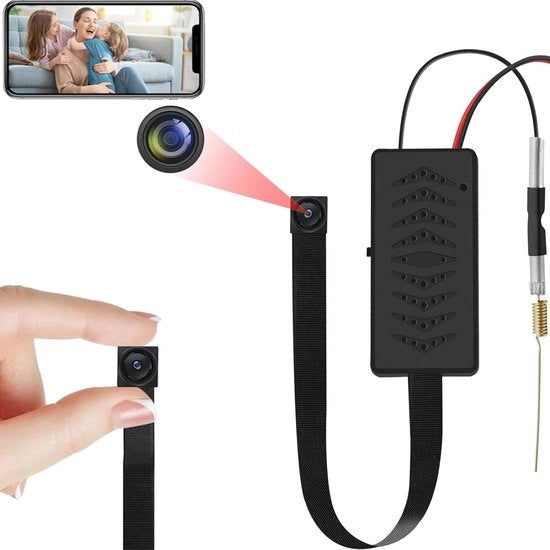 Camara Wi-Fi 1080p HD piccola con 24 G e 5 G Wi-Fi, app e rilevamento movimento - Camara mini per interni ed esterni - Sicurezza a casa e da remoto