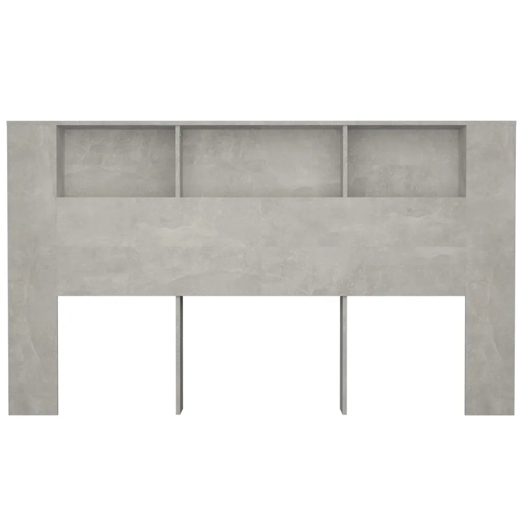 Testiera con Scomparti Grigio Cemento 180x18,5x104,5 cm 811947
