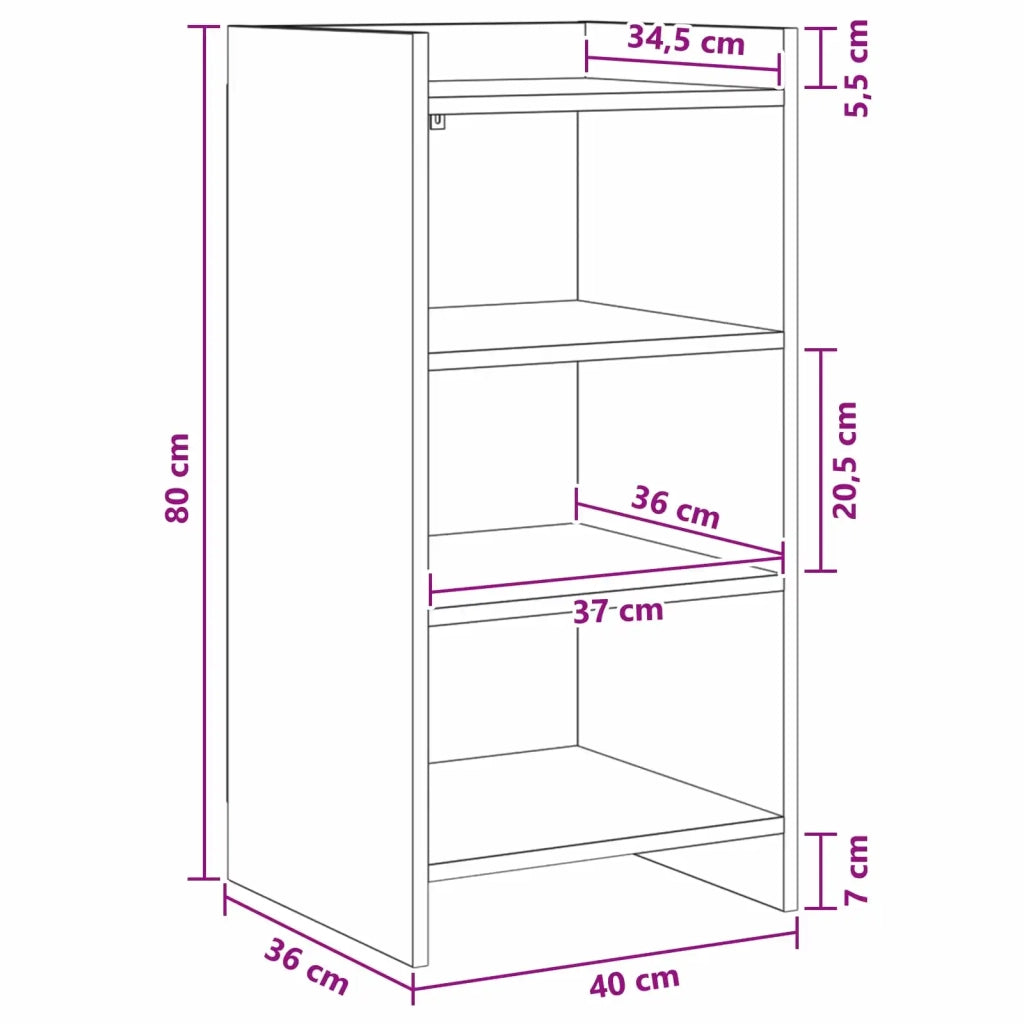 Credenza Rovere Artigianale 40 x 36 x 80 cm 8011074