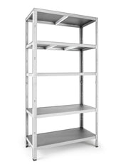 Scaffale a Incastro RAKO 100x40x187 cm 5 Ripiani Portata 80 kg in Metallo Zincato