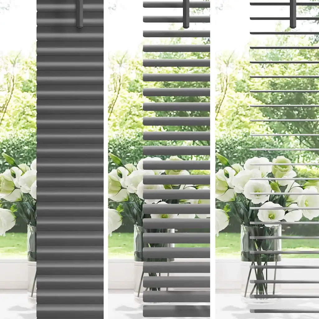 Tendaggi a Veneziana | Tenda a lamelle Grigio scuro 220 x 45 cm Alluminio