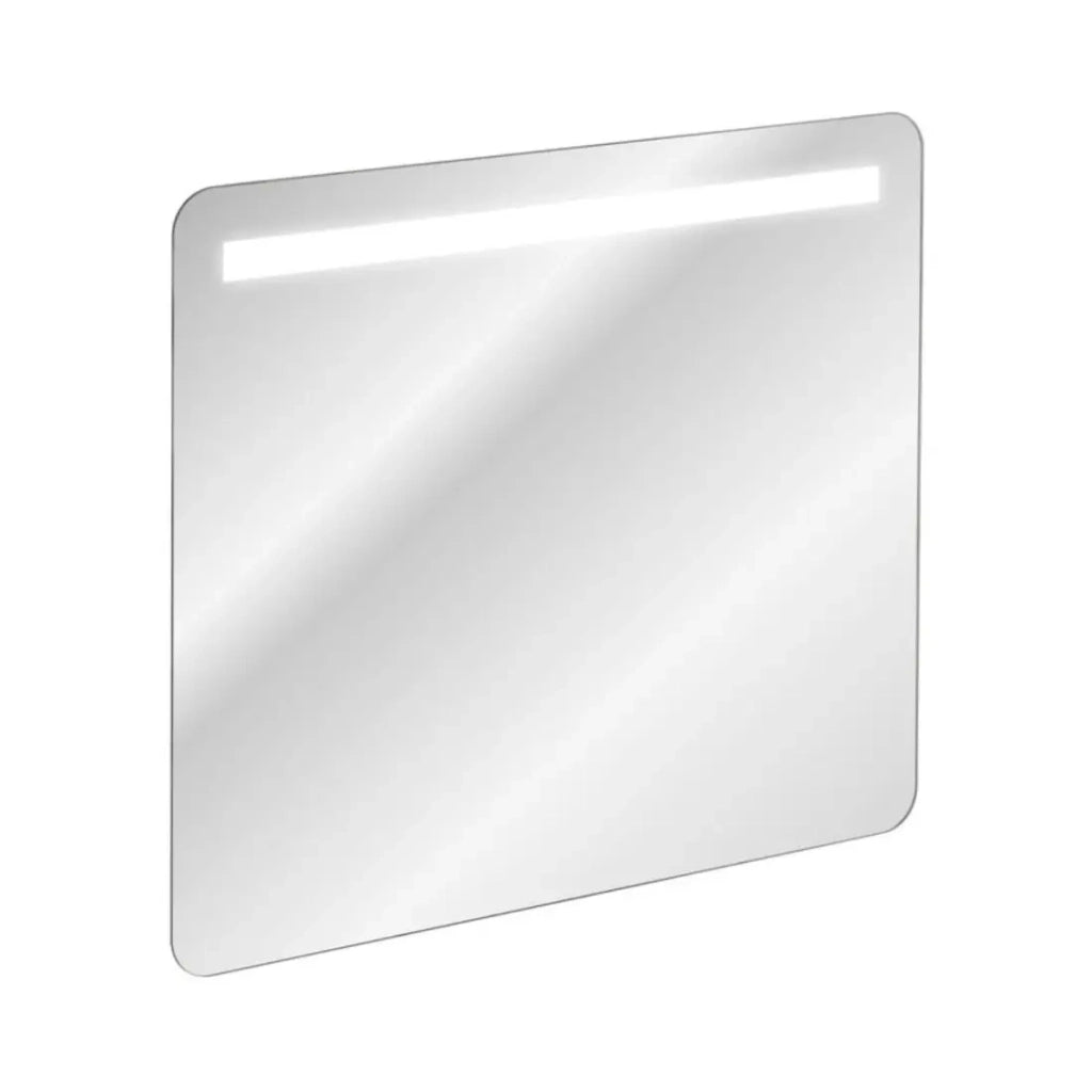 Set ICON: mobile sottolavabo 100cm con nicchie visibili + lavabo rotondo da appoggio + specchio LED + colonna