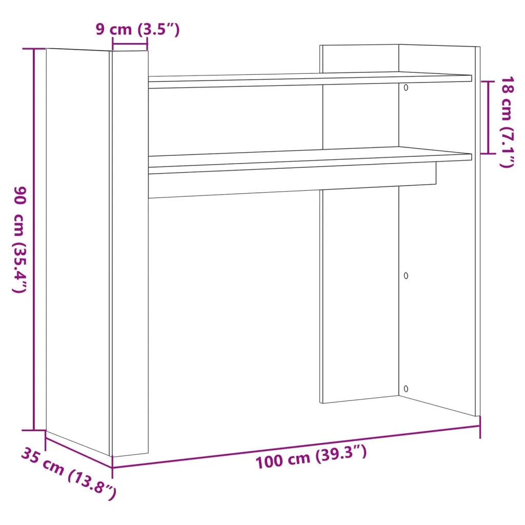 Tavolino Consolle | Tavolo d'Ingresso Bianco 100x35x90 cm in Legno Multistrato