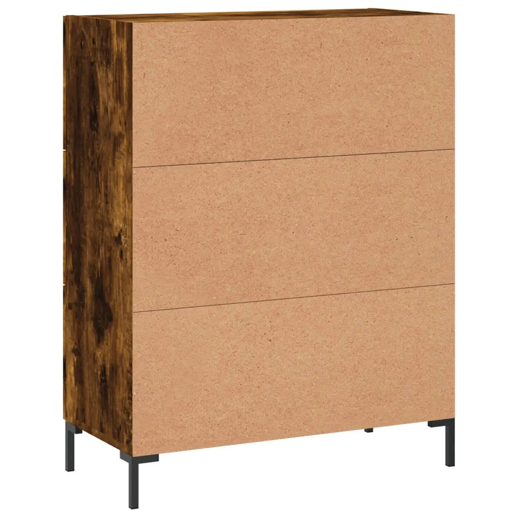 Credenza-Buffet-Armadio da cucina Rovere Fumo 69,5x34x90 cm in Legno Multistrato 369339