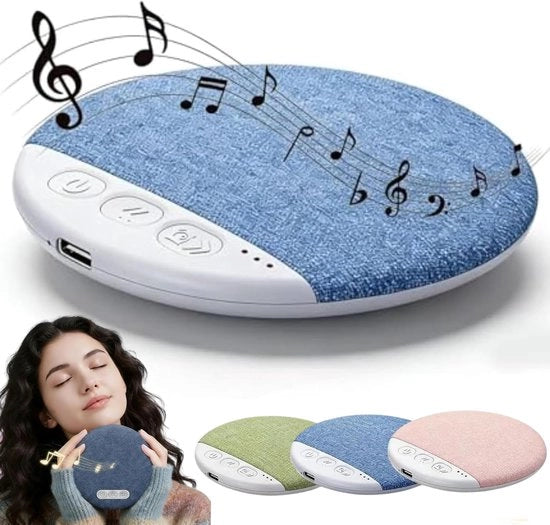 Paralume Bluetooth per il Sonno - Paralume con Rischio Bianco e Timer - Design Pianeggiante con Basi Stereofoniche - Paralume per il Sonno Privato per Adulti e Bambini - Blu - 1 Unita