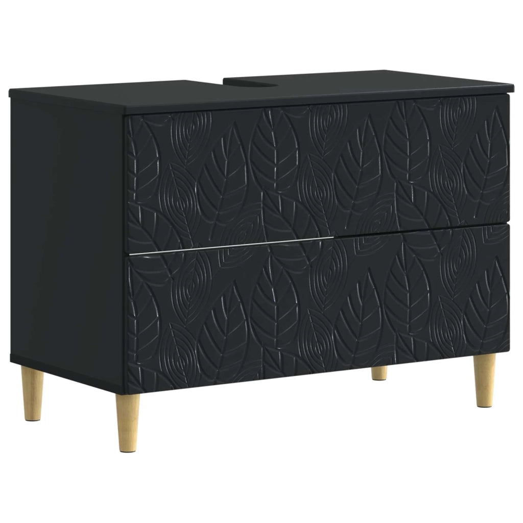 Set di Mobili da Bagno da 4 Pezzi DELFT Nero 3417946