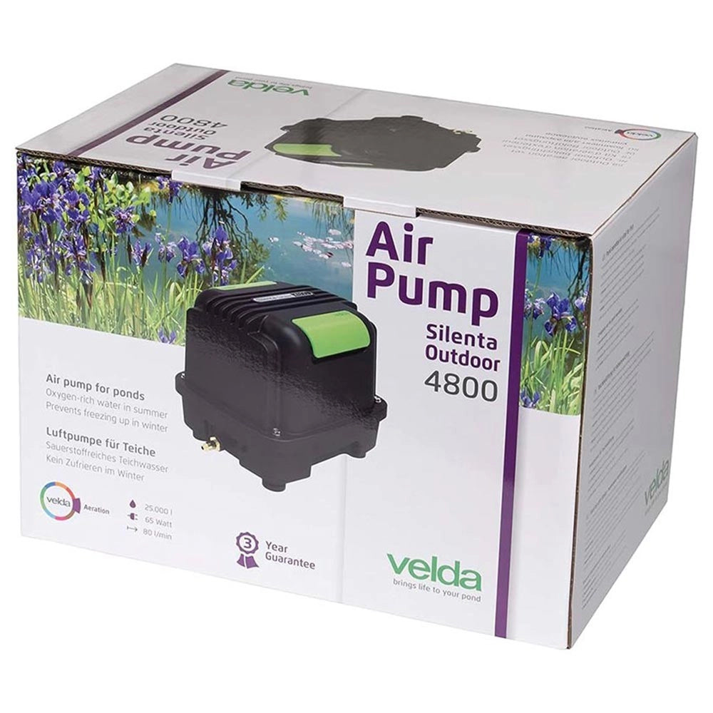 Velda Silenta Outdoor Pro 4800 l/h - aeratore da esterno per laghetti fino a 25000 litri