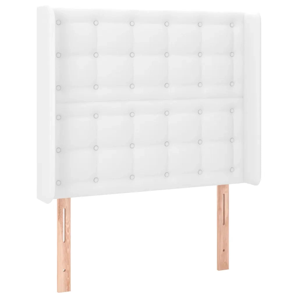 Giroletto Molle con Materasso e LED Bianco 100x200cm Similpelle 3139368
